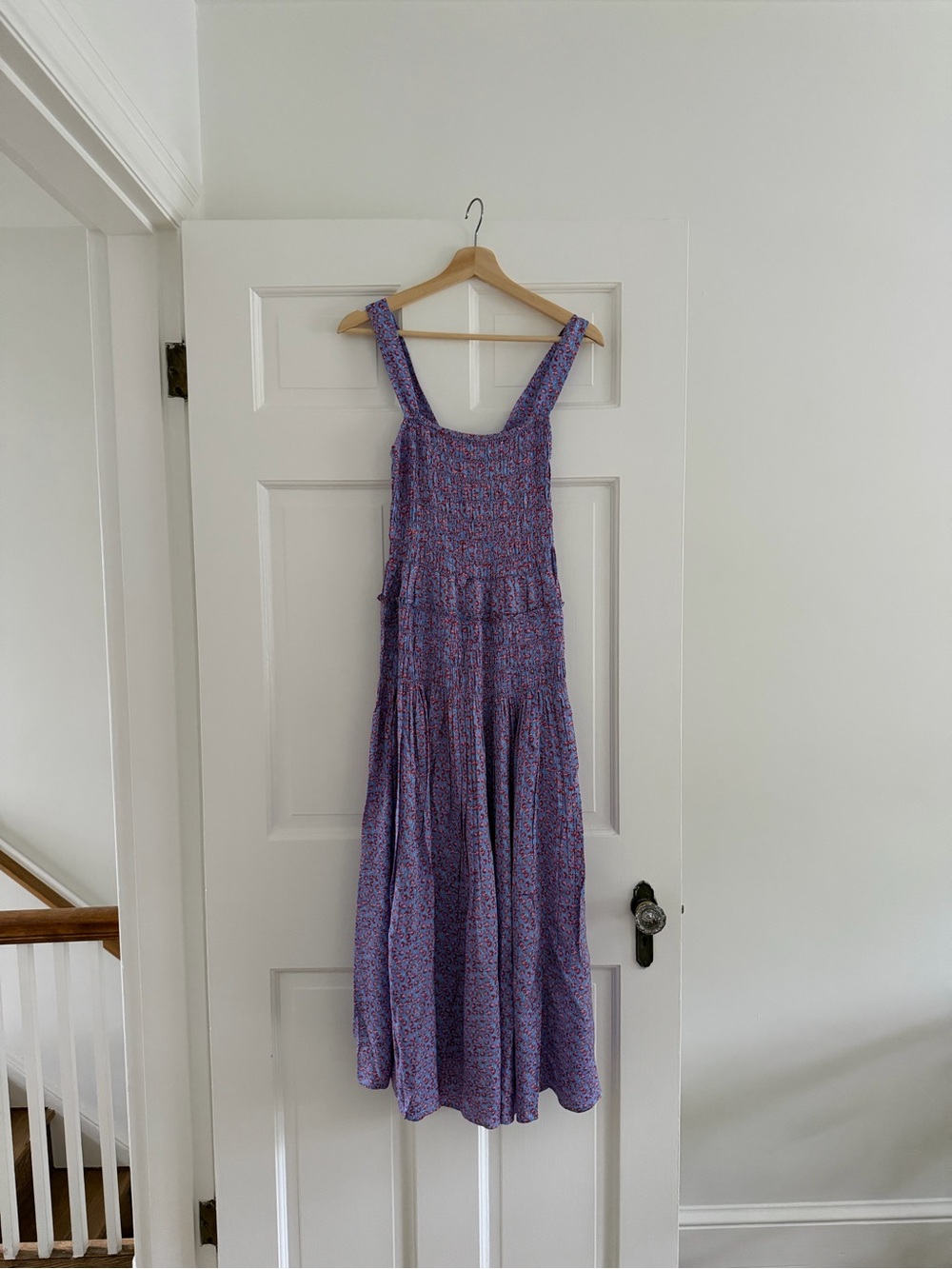 J. Crew Lavender Purple Smocked Midi Dress - Picture 4 of 7